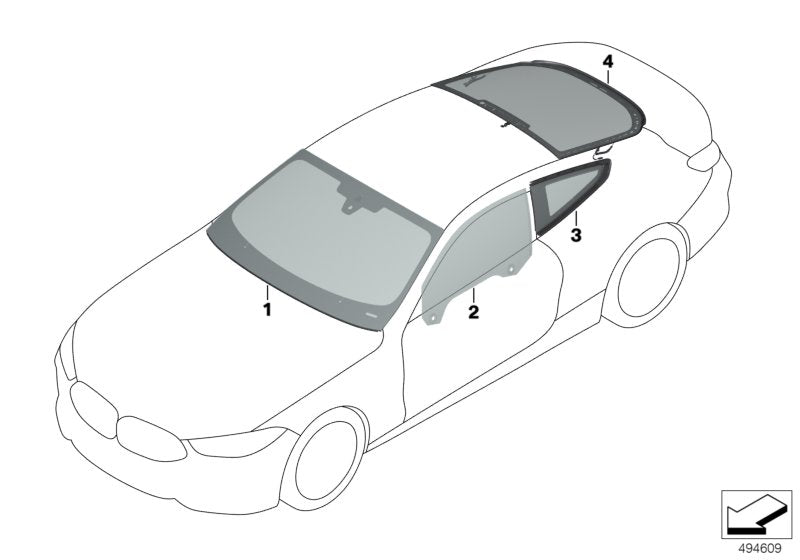 Genuine BMW 51317435329 G14 G15 F91 Cover, Windshield, Top (Inc. 840iX, 840i & M8)