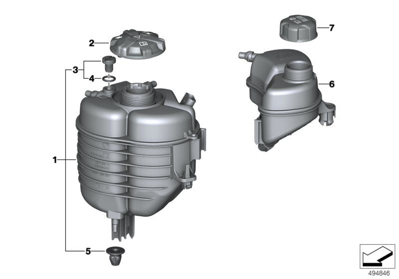 Genuine BMW 17138610653 G21 G29 G20 Expansion Tank (Inc. 320dX, 330iX & Z4 20i)