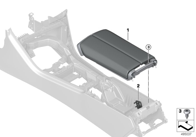 Genuine BMW 51168094338 F93 F92 F91 Armrest Center Console Leather Heated MIDRAND BEIGE (Inc. M8)