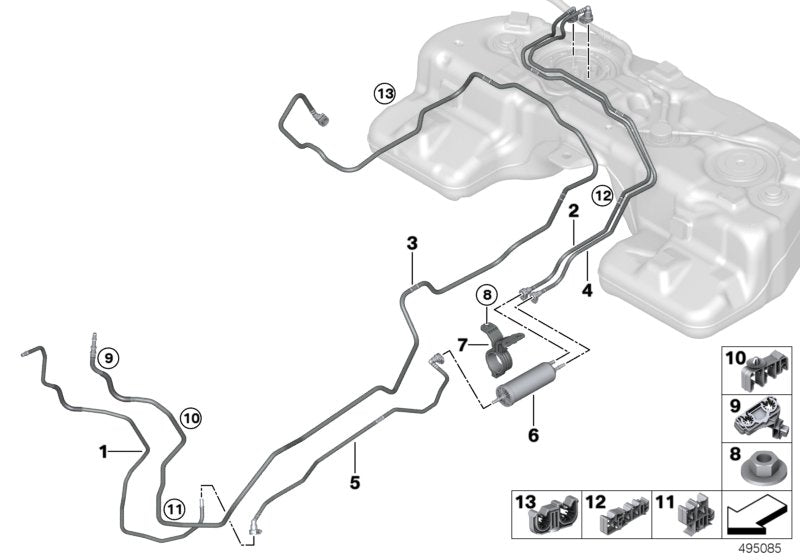 Genuine BMW 16129895495 G05 G06 Scavenge Air Line (Inc. X5 & X6 30iX)