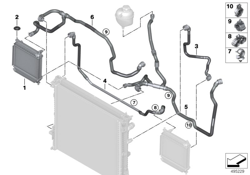 Genuine BMW 17128053462 Hose, Radiator (Inc. X3 M & X4 M)