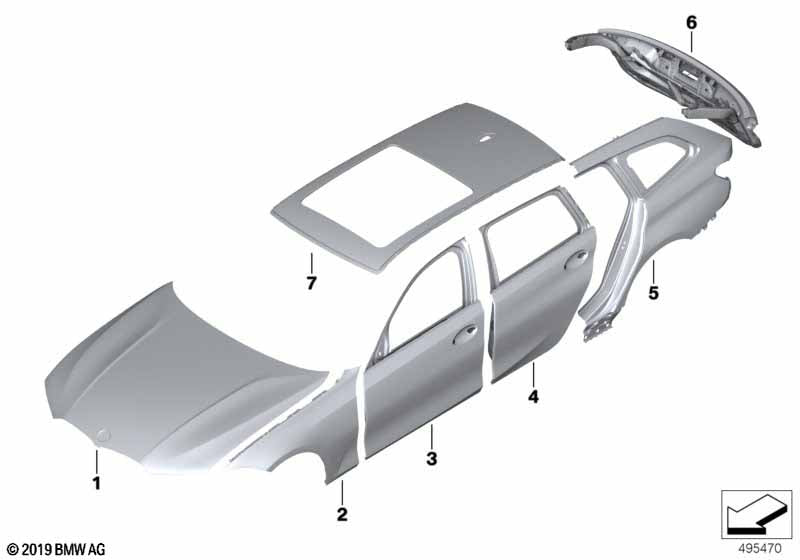 Genuine BMW 41007468059 Trunk Lid