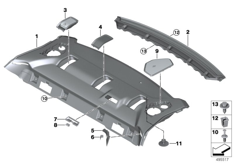 Genuine BMW 51467482390 G20 Cover, Belt Outlet, Right SCHWARZ (Inc. 330dX, 330iX & 330d)