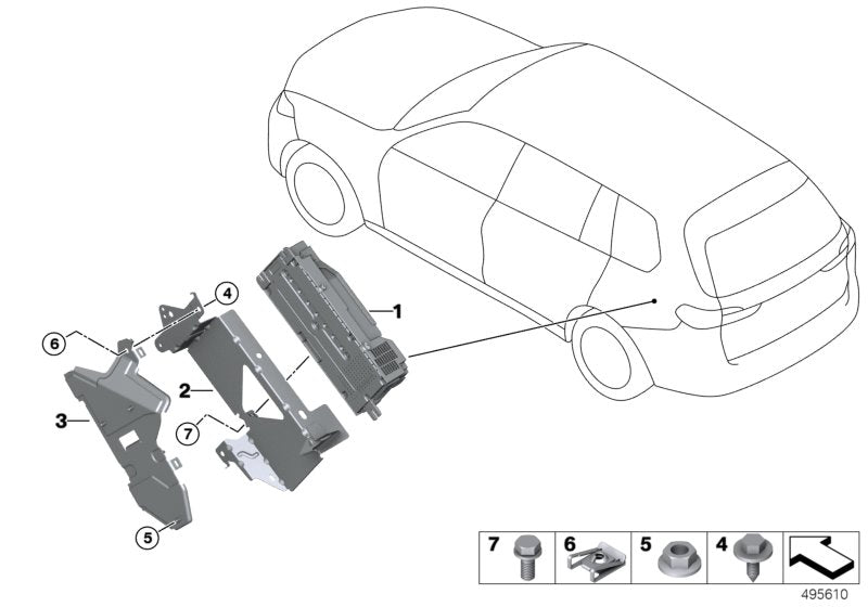 Genuine BMW 65158794738 G30 F90 G31 Holder Amplifier (Inc. 540iX, 525d & 520i)