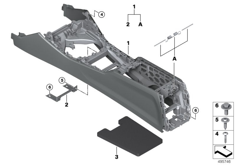 Genuine BMW 51166996837 G20 G21 Center Console CANBERRABEIGE (Inc. 320iX, 320i & 320i 1.6)