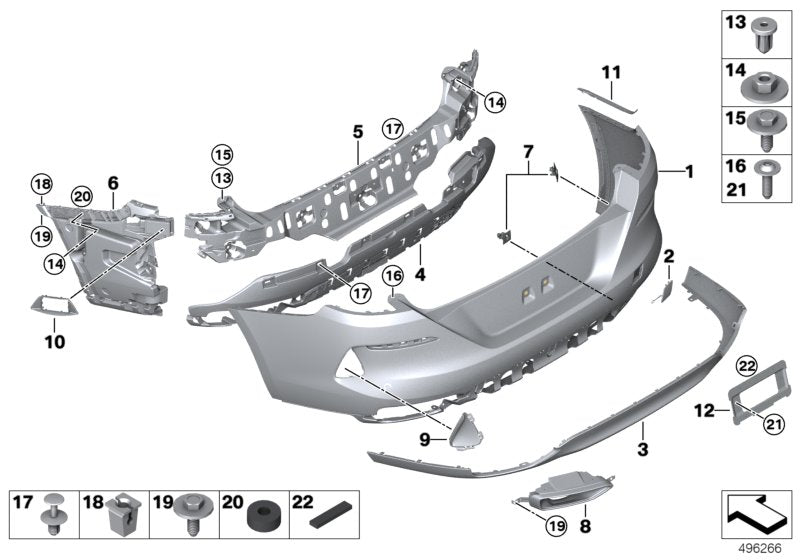 Genuine BMW 51127447118 G14 G15 Trim, Exhaust End Pipe, Right (Inc. 840dX, 840i & 840iX)
