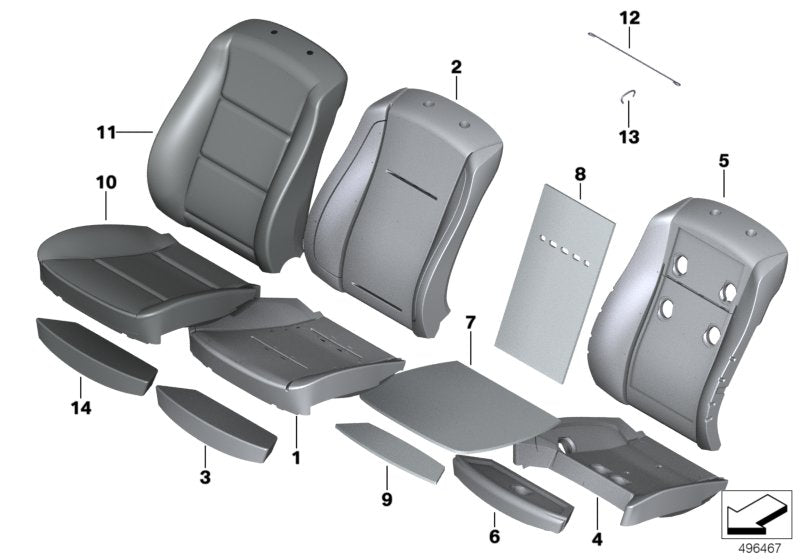 Genuine BMW 52107077210 E66 E65 E67 Cover Thigh Support Leather U7GE CREAMBEIGE (Inc. 760i, Alpina B7 & 730Li)