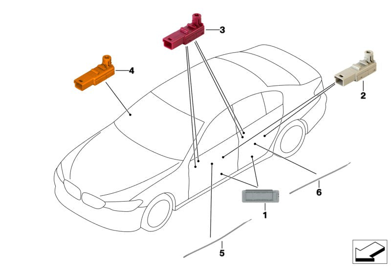 Genuine BMW 63319330006 G32 Fiber Optic Cable, Door Pocket, Front Rt (Inc. 630iX, 630dX & 630d)
