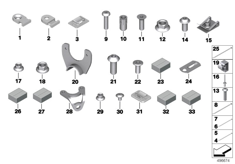 Genuine BMW 17117750573 Fillister Head Screw M5X25 10.9 (Inc. M6 GT3)