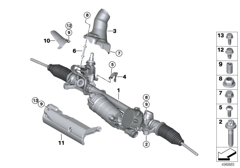 Genuine BMW 32106898114 G20 Steering Gear, Electric (Inc. 320dX & 330iX)