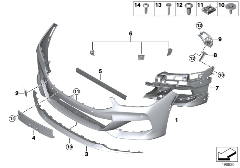 Genuine BMW 51118081187 Trim Cover, Bumper, Primed, Front -M-