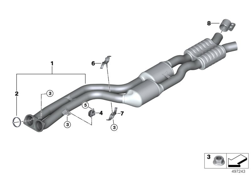 Genuine BMW 18309882566 Pipe Clamp, Top (Inc. X3 M & X4 M)