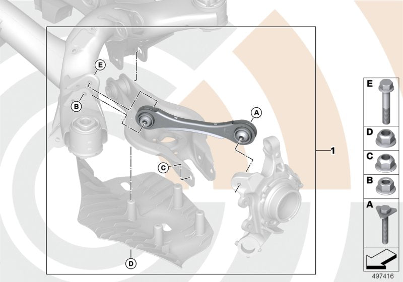 Genuine BMW 33322466806 F21 F20 Repair Kit, Control Arm, Left VALUE LINE (Inc. 335dX, 328d & 330d)