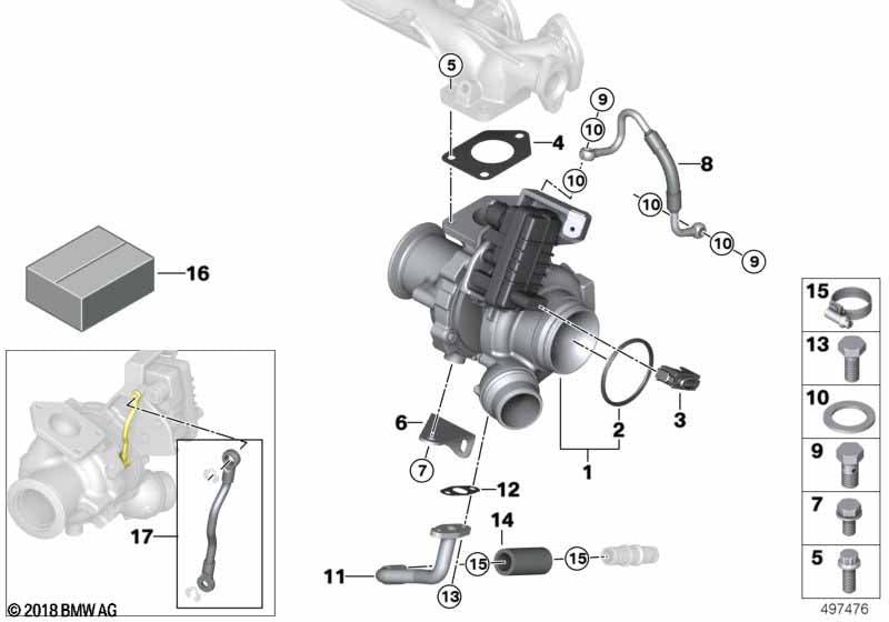 Genuine BMW 07119907291 Hollow Bolt M10X1-ZNNIV SI
