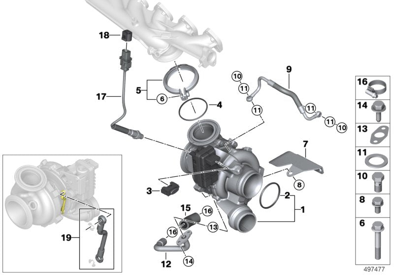 Genuine BMW 11658517632 F15 Exch. Turbo Charger (Inc. 535d, X5 35dX & 535dX)