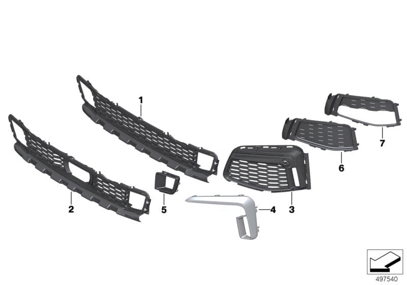 Genuine BMW 51118076415 G11 Air Inlet Cover, Closed, Left M (Inc. 730dX, 740i & 750LdX)