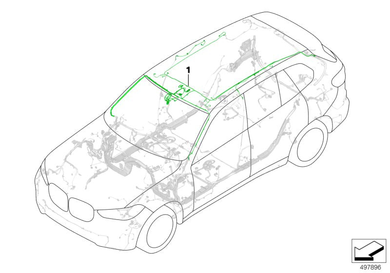 Genuine BMW 61128709262 G05 Roof Cable Harness (Inc. X5)