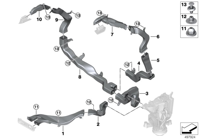 Genuine BMW 64227434335 G07 Cold Air Duct Left (Inc. X7)
