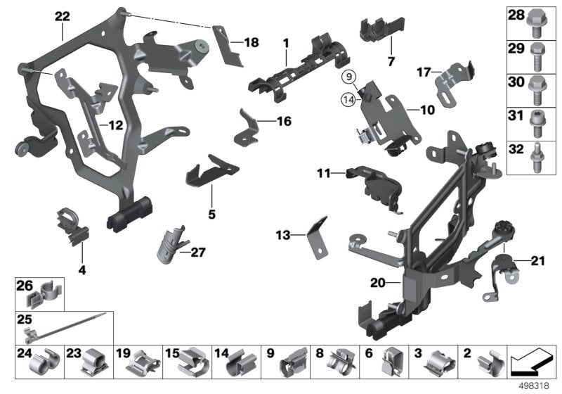 Genuine BMW 12517580949 Holder (Inc. Alpina B6, M6 & Alpina B7LX)