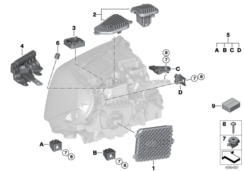 Genuine BMW 63119477823 Set Of Repair Mounts, Left (Inc. X1)