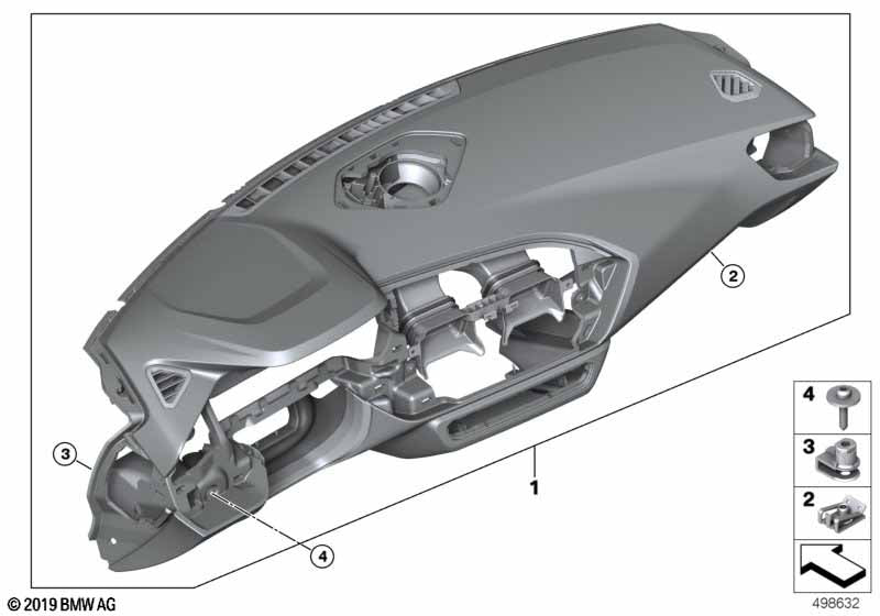 Genuine BMW 51459474502 Dashboard Sensatec Head-Up Display SCHWARZ