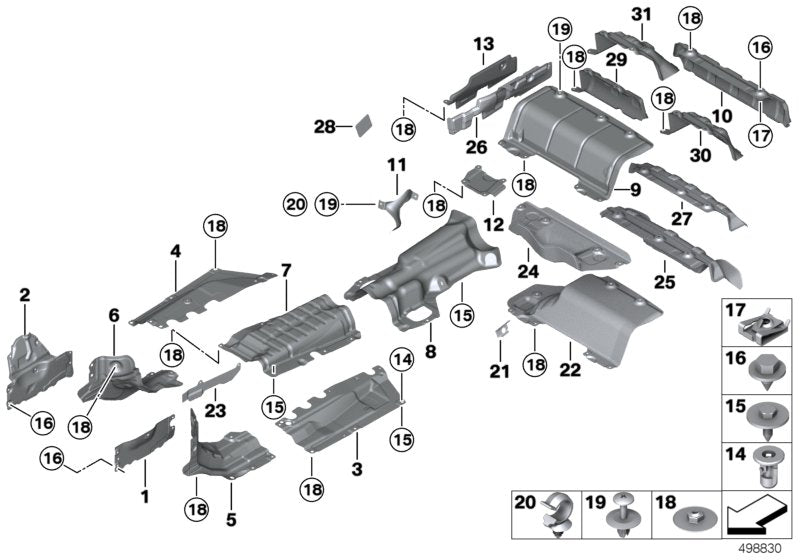Genuine BMW 51167322500 Deformation Plate Right (Inc. 328i, Hybrid 3 & 330e)