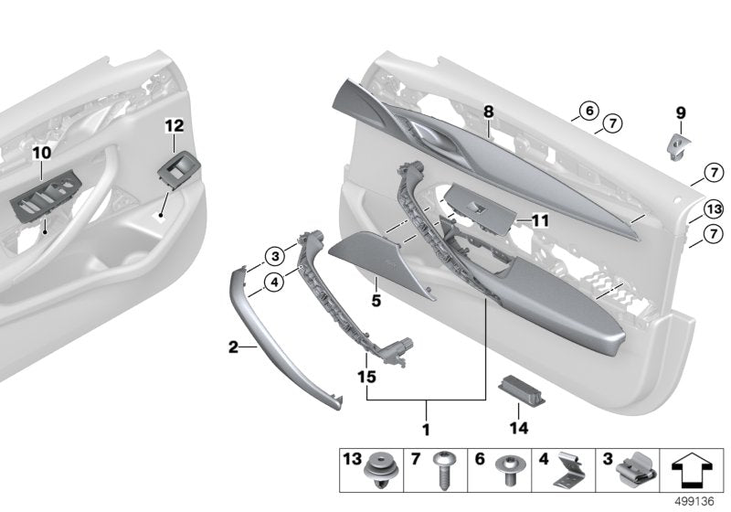 Genuine BMW 51428090506 F90 Decorative Trim In Carbon, Right (Inc. M5)