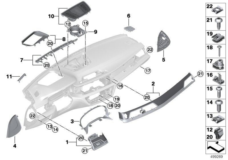 Genuine BMW 51459345901 G11 Trim Piece For Head-Up Display SCHWARZ (Inc. 730i, M760LiX & 740Li)