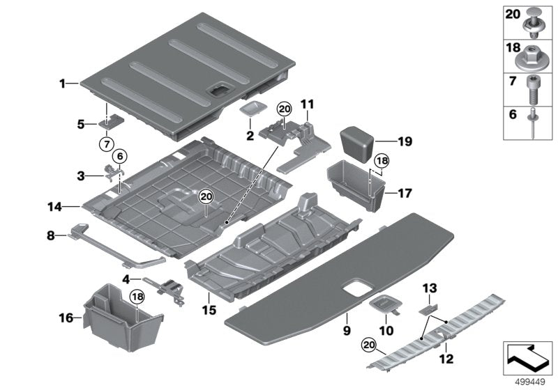Genuine BMW 51479871927 G21 Cover For Lock SATZ (Inc. 320d, 330dX & 330i)