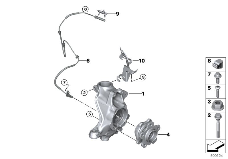 Genuine BMW 31216877143 G20 G21 Pivot Bearing, Camber Correction, Left RWD MINUS (Inc. 330e, 330d & 320i 1.6)