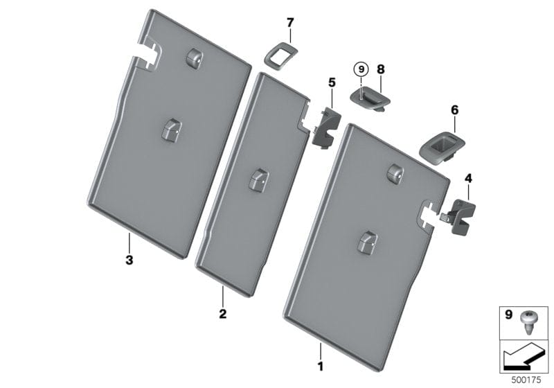 Genuine BMW 52207456114 F40 F44 TriCover, Lock Centre SCHWARZ (Inc. 228iX, 118d & 218i)