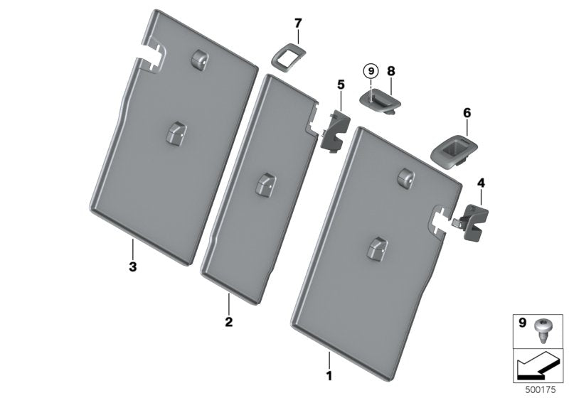 Genuine BMW 52207456113 F40 F44 Trim For Control, Center SCHWARZ (Inc. 228iX, 118d & 218i)