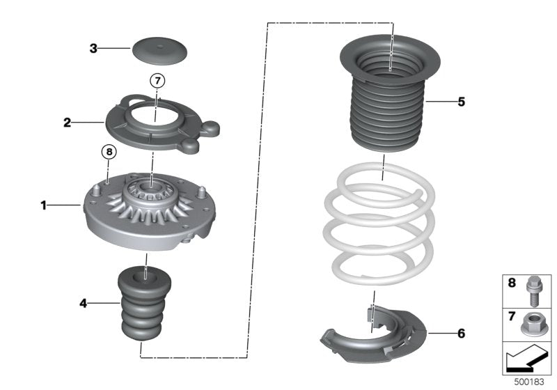 Genuine BMW 34339806226 Nut, Self-Locking M14X1,5-05 ZNS3