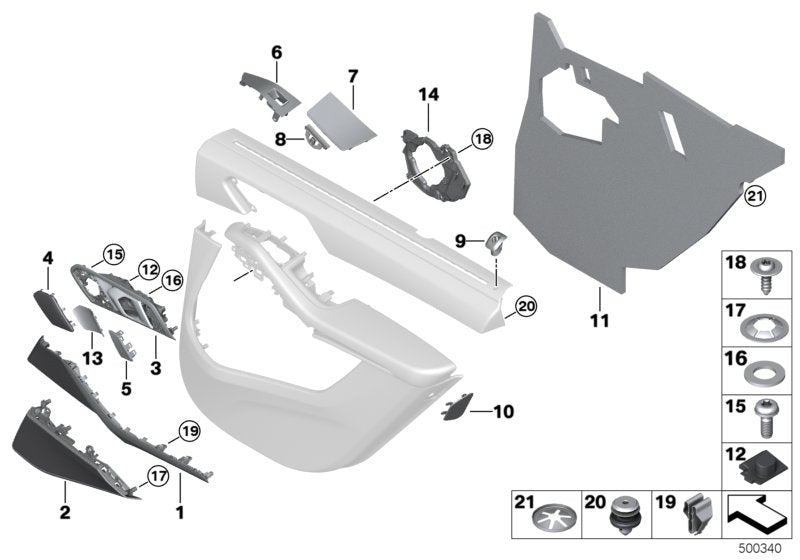 Genuine BMW 51416997669 G05 G07 Cover For Handle Recess, Left TARTUFO (Inc. X5 & X7 30dX)