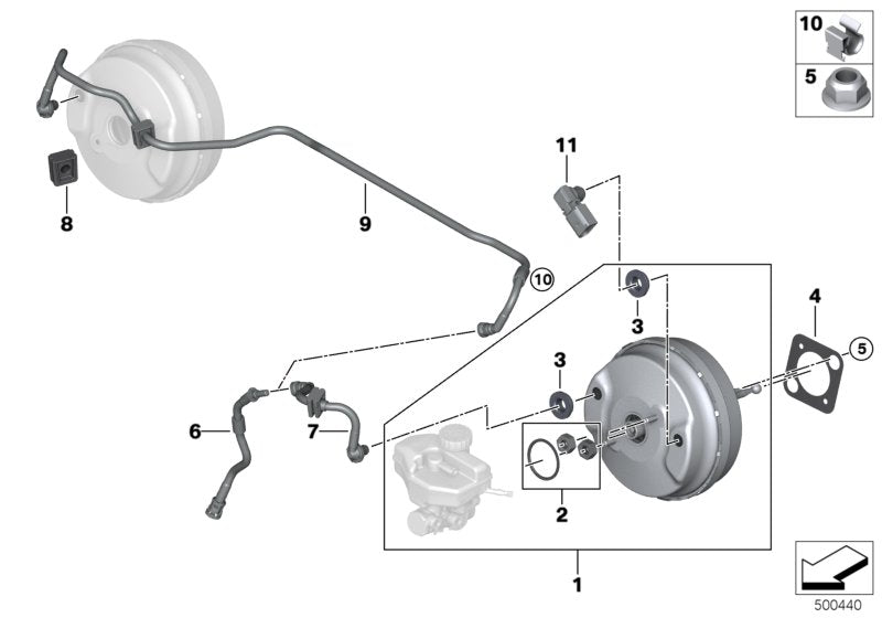 Genuine BMW 34336883988 G01 G02 Repair Kit Power Brake Unit (Inc. X3 & X4 20iX)