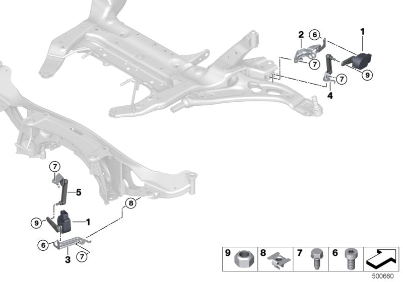 Genuine BMW 37146881444 F44 Bracket For Height Sensor, Rear (Inc. 220dX, X2 28iX & 225i)