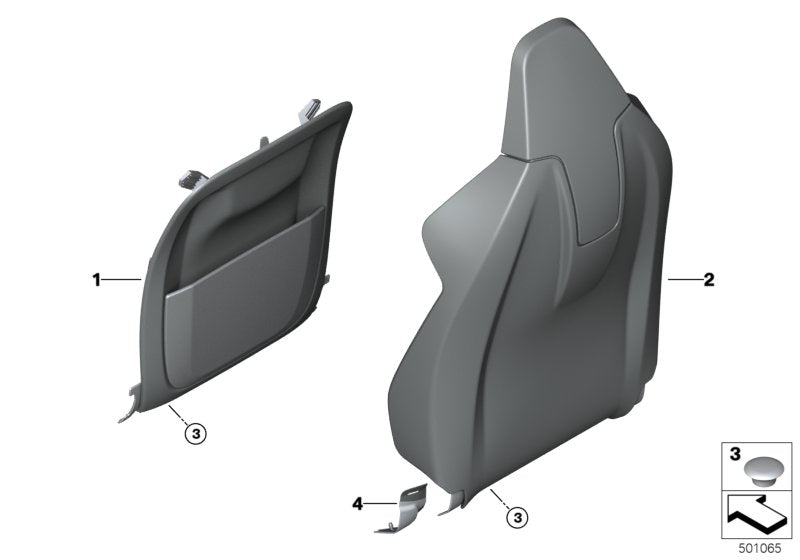 Genuine BMW 52109108225 G16 Rear Section, Basis SCHWARZ (Inc. 840dX, 840i & 840iX)