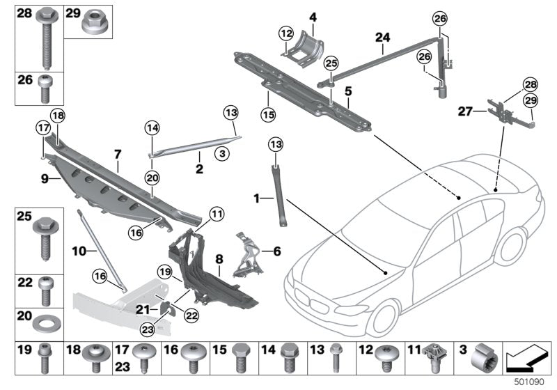 Genuine BMW 51647187097 Support Left (Inc. 760i, 760LiS & 760Li)