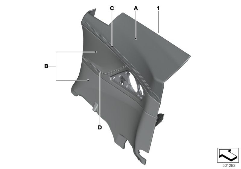 Genuine BMW 51437996773 G15 Lateral Trim Panel Leather Rear Left INDIVIDUAL (Inc. 840dX, 840iX & M850iX)