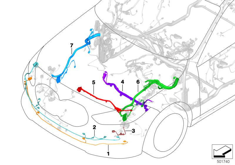 Genuine BMW 61119432816 F40 Rep. Wiring Harness For Electric Fan 850W (Inc. 120dX, 118i & M135iX)