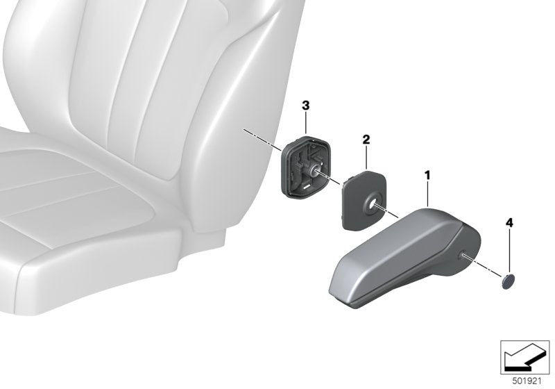 Genuine BMW 52207951949 G07 Armrest Leather Left SCHWARZ (Inc. X7)