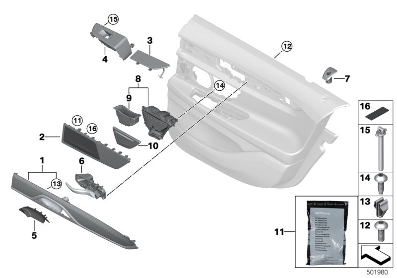 Genuine BMW 54208230452 G11 Felt Strip 30X15mm (Inc. 740LiX, 740iX & 745e)