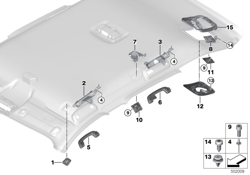 Genuine BMW 51477331444 Holder, Luggage Partition Net, Frnt Rgt. (Inc. X1)
