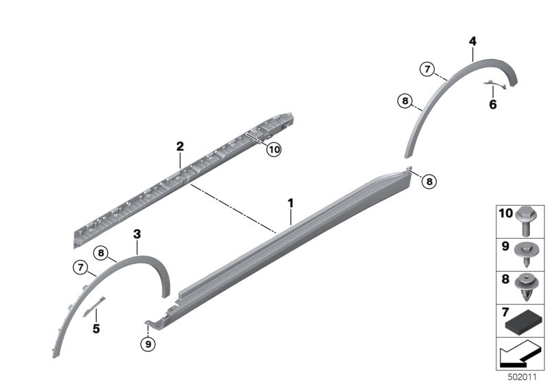 Genuine BMW 51779478322 G07 Base Door Sill Trim Panel, Right (Inc. X7)