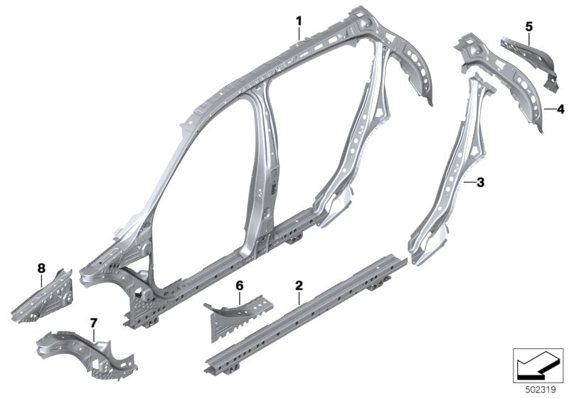 Genuine BMW 41219498391 F40 F44 A-Pillar, Lower Left (Inc. 120dX, M235iX & 228iX)