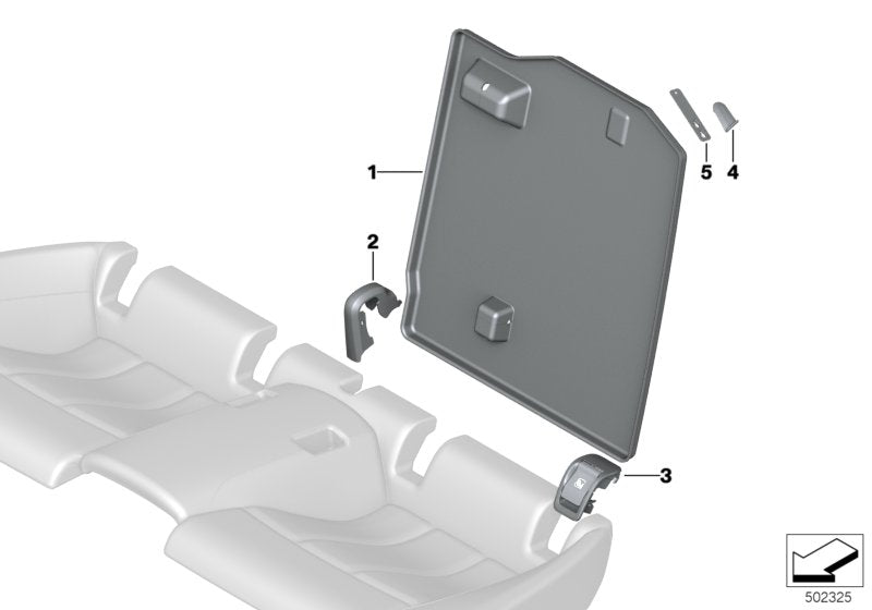 Genuine BMW 52206993191 G14 G15 Cover Isofix COGNAC (Inc. 840iX, 840i & M850iX)