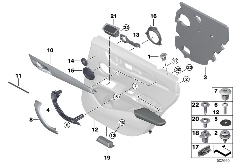 Genuine BMW 51427417519 Armrest, Left SCHWARZ (Inc. X1)