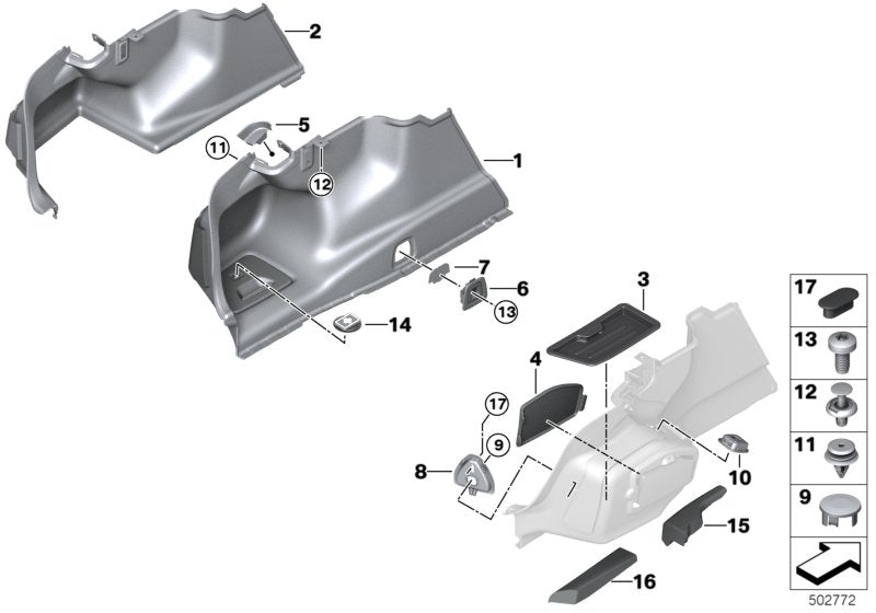 Genuine BMW 51477350998 G11 Pad, Side Member, Front Right (Inc. M760LiX, 730Li & 740eX)
