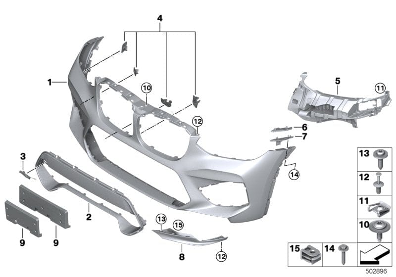 Genuine BMW 51118082476 F97 F98 Set Mount Pdc-/ Pma-/L-Cam, Front (Inc. X3 & X4)