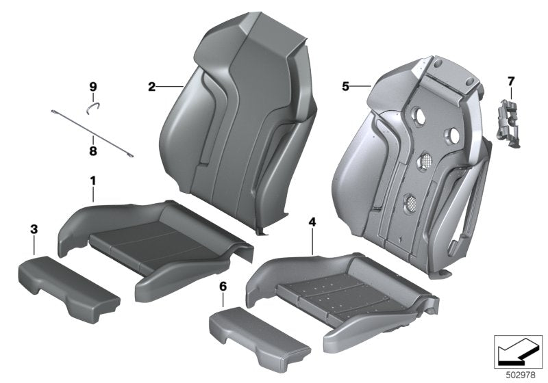 Genuine BMW 52108079417 Leather Cover Sport Backrest Left ELFENBEINWEISS (Inc. X3 M & X4 M)